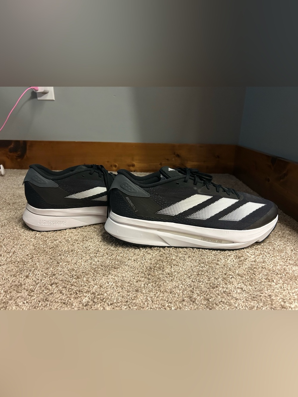 adidas Black and White Athletic Sneakers